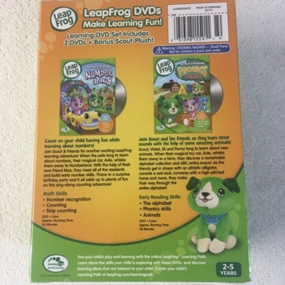 Leapfrog Scout plush Pup pal & DVD Bundle Set Give The Gift Of Learning🆕Fast⚡🚚 - Picture 4 of 6